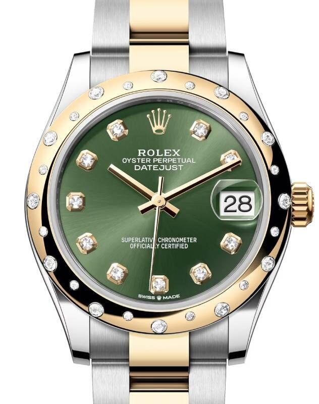 Rolex Lady-Datejust 31 31 mm 278343RBROGDO Steel/Yellow Gold/Diamonds Green