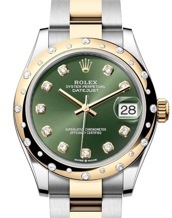 Rolex Lady-Datejust 31 31 mm 278343RBROGDO Steel/Yellow Gold/Diamonds Green