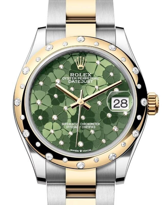 Rolex Lady-Datejust 31 31 mm 278343RBROGFLOMDO Steel/Yellow Gold/Diamonds Green