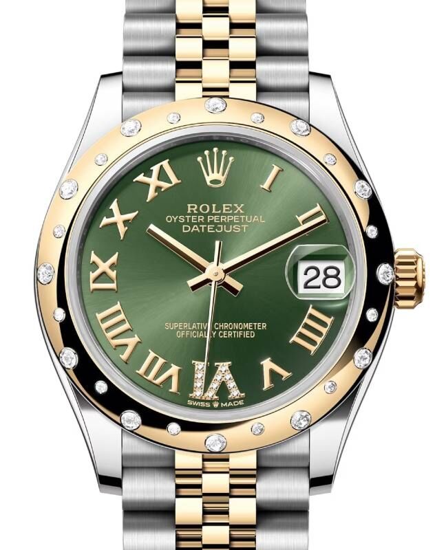 Rolex Lady-Datejust 31 31 mm 278343RBROGRDVIJ Steel/Yellow Gold/Diamonds Green