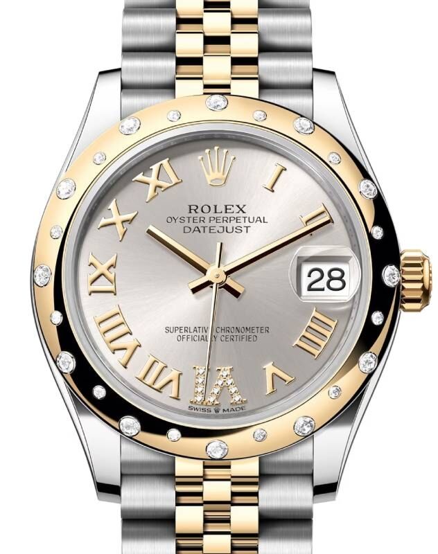 Rolex Lady-Datejust 31 31 mm 278343RBRSRDVIJ Steel/Yellow Gold/Diamonds Silver