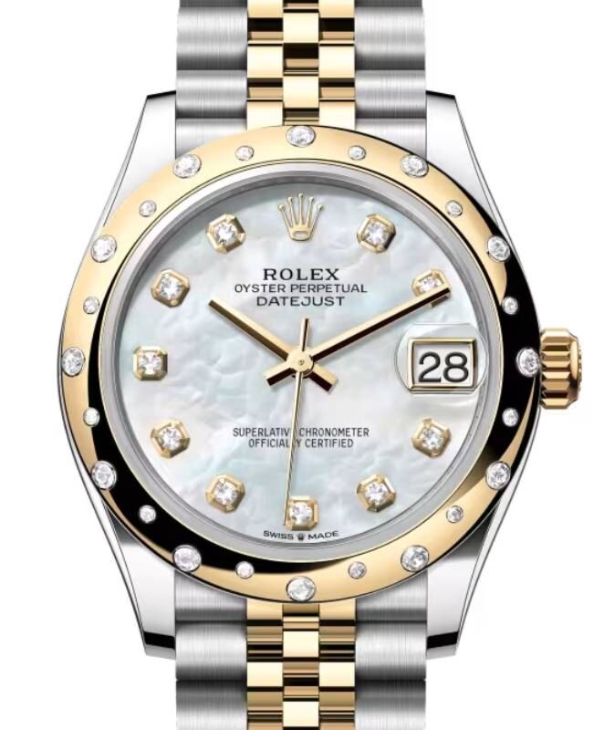 Rolex Lady-Datejust 31 31 mm 278343RBRWMDJ Steel/Yellow Gold/Diamonds White Mother of Pearl