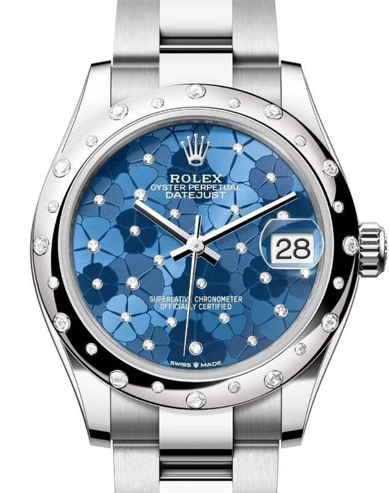 Rolex Datejust 31 31 mm 278344RBRAZBFMDO Steel/White Gold/Diamonds Blue