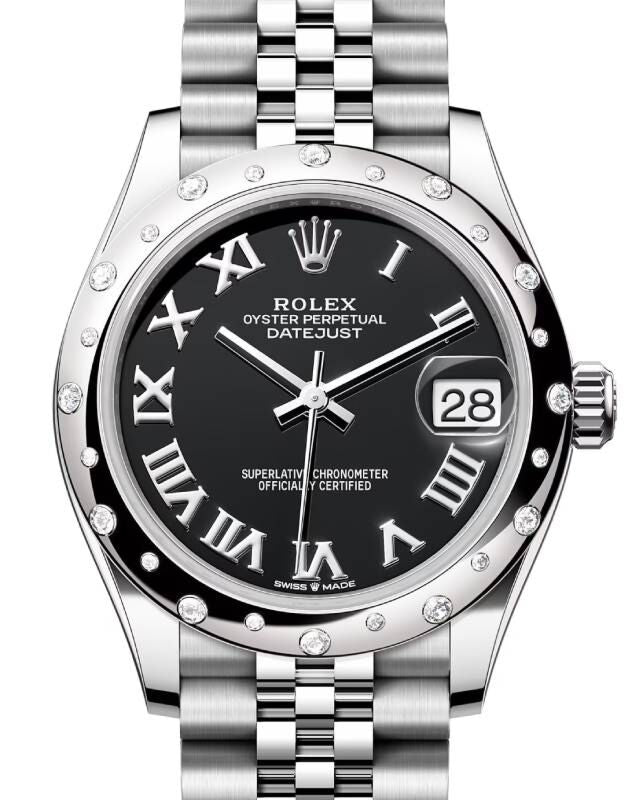 Rolex Datejust 31 31 mm 278344RBRBKRJ Steel/White Gold/Diamonds Black