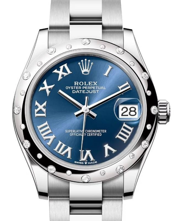 Rolex Datejust 31 31 mm 278344RBRBLURO Steel/White Gold/Diamonds Blue