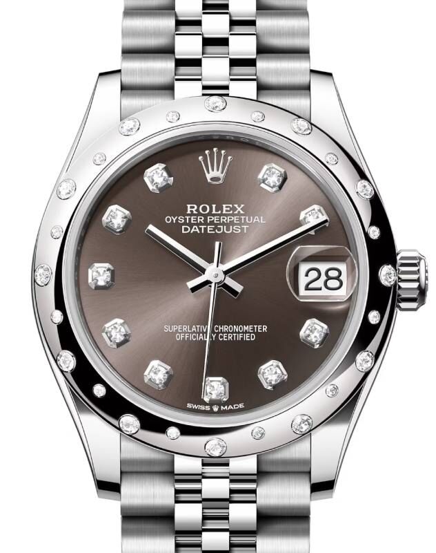 Rolex Datejust 31 31 mm 278344RBRGDJ Steel/White Gold/Diamonds Grey