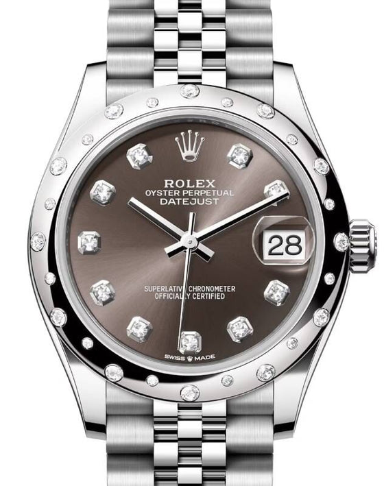 Rolex Datejust 31 31 mm 278344RBRGDJ Steel/White Gold/Diamonds Grey