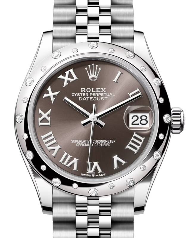 Rolex Datejust 31 31 mm 278344RBRGRJ Steel/White Gold/Diamonds Grey