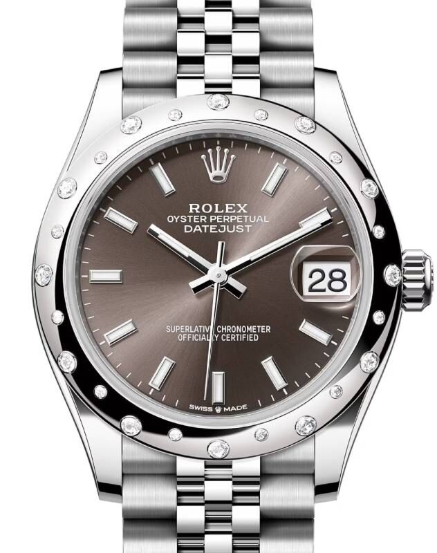 Rolex Datejust 31 31 mm 278344RBRGSJ Steel/White Gold/Diamonds Grey