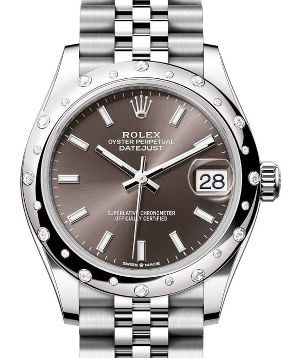 Rolex Datejust 31 31 mm 278344RBRGSJ Steel/White Gold/Diamonds Grey
