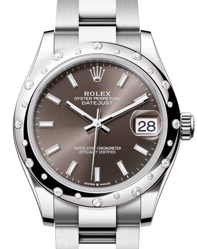 Rolex Datejust 31 31 mm 278344RBRGSO Steel/White Gold/Diamonds Grey