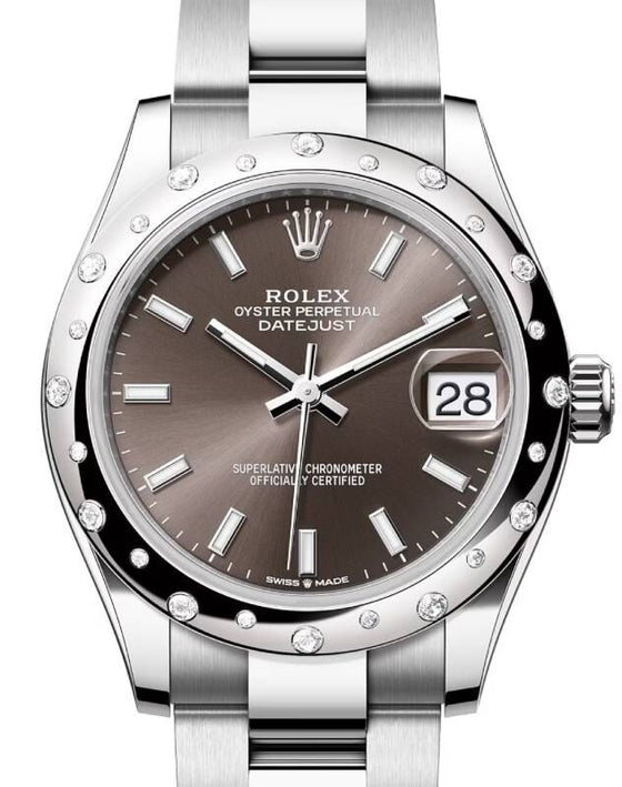 Rolex Datejust 31 31 mm 278344RBRGSO Steel/White Gold/Diamonds Grey