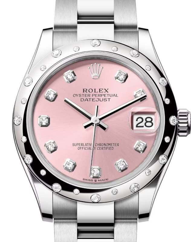 Rolex Datejust 31 31 mm 278344RBRPDO Steel/White Gold/Diamonds Pink