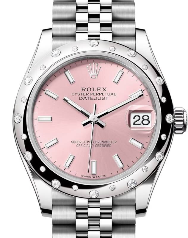 Rolex Datejust 31 31 mm 278344RBRPSJ Steel/White Gold/Diamonds Pink