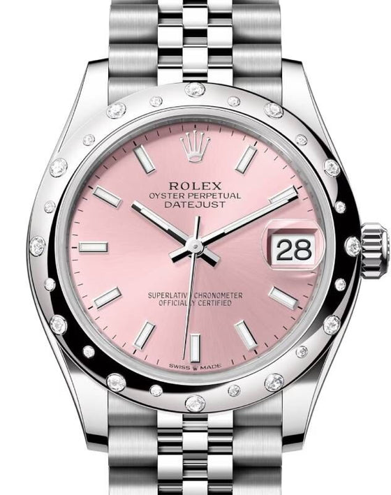 Rolex Datejust 31 31 mm 278344RBRPSJ Steel/White Gold/Diamonds Pink