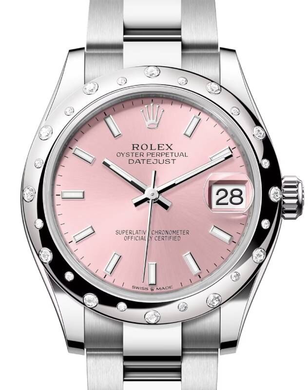 Rolex Datejust 31 31 mm 278344RBRPSO Steel/White Gold/Diamonds Pink