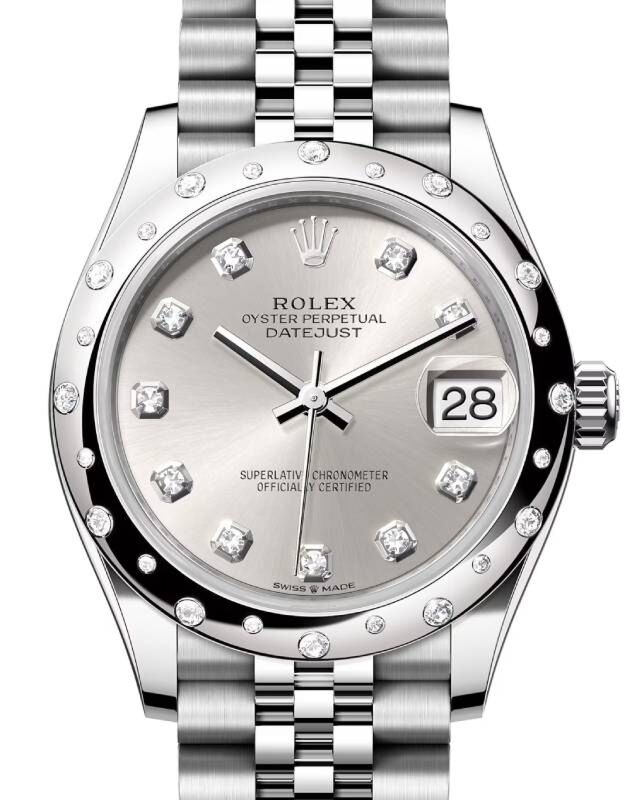 Rolex Datejust 31 31 mm 278344RBRSDJ Steel/White Gold/Diamonds Silver