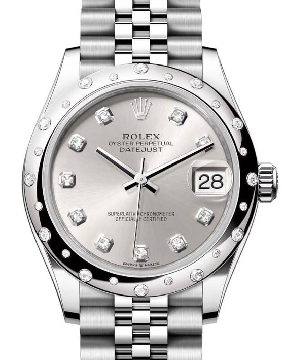 Rolex Datejust 31 31 mm 278344RBRSDJ Steel/White Gold/Diamonds Silver