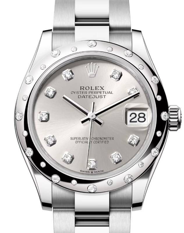 Rolex Datejust 31 31 mm 278344RBRSDO Steel/White Gold/Diamonds Silver