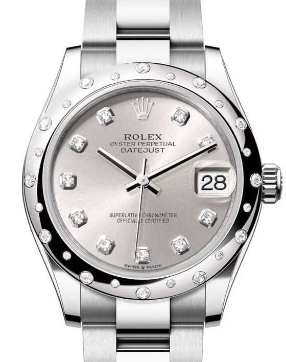 Rolex Datejust 31 31 mm 278344RBRSDO Steel/White Gold/Diamonds Silver