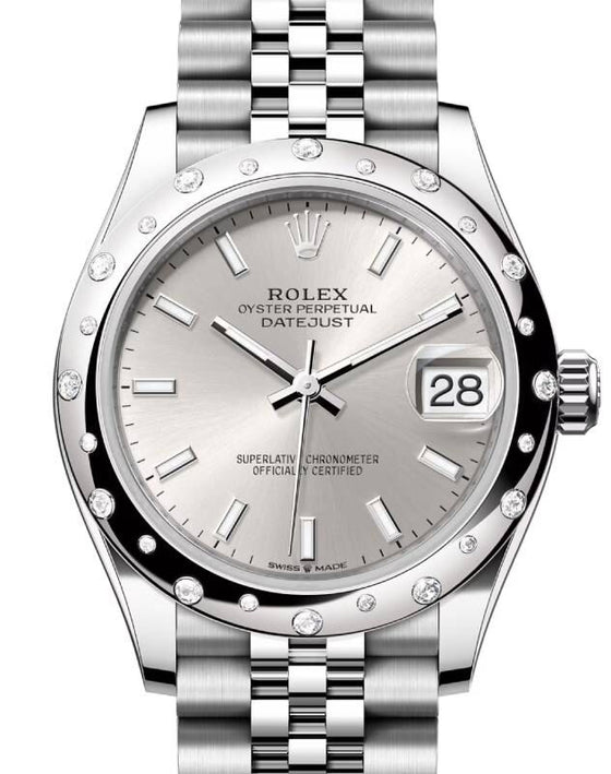 Rolex Datejust 31 31 mm 278344RBRSSJ Steel/White Gold/Diamonds Silver