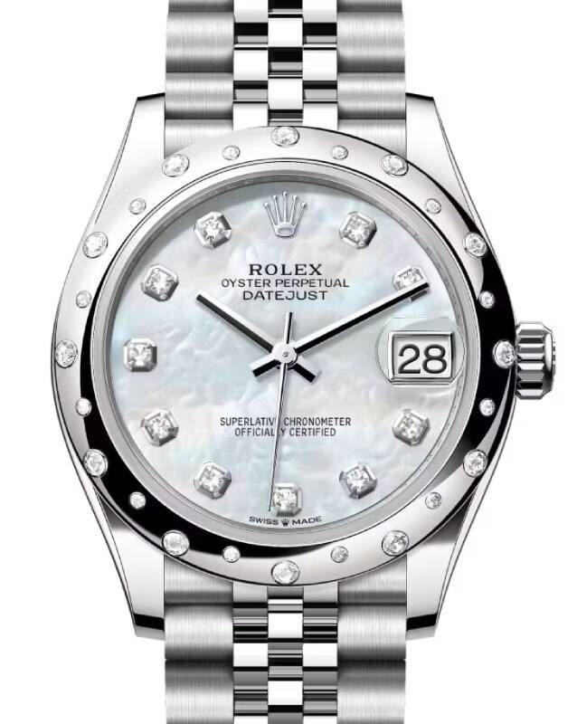 Rolex Datejust 31 31 mm 278344RBRWMOPDJ Steel/White Gold/Diamonds White Mother of Pearl
