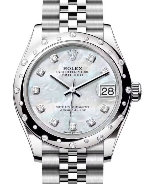 Rolex Datejust 31 31 mm 278344RBRWMOPDJ Steel/White Gold/Diamonds White Mother of Pearl