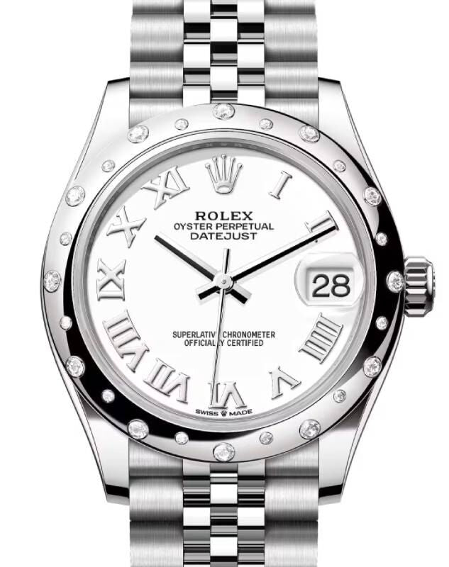 Rolex Datejust 31 31 mm 278344RBRWRJ Steel/White Gold/Diamonds White