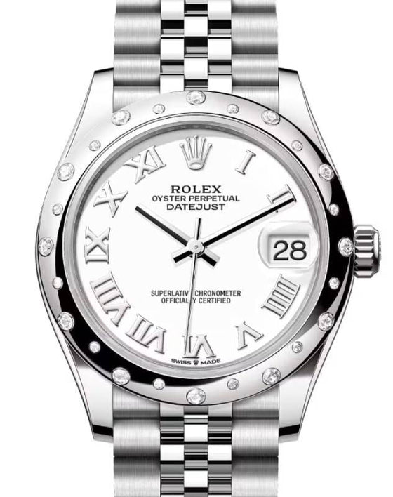 Rolex Datejust 31 31 mm 278344RBRWRJ Steel/White Gold/Diamonds White