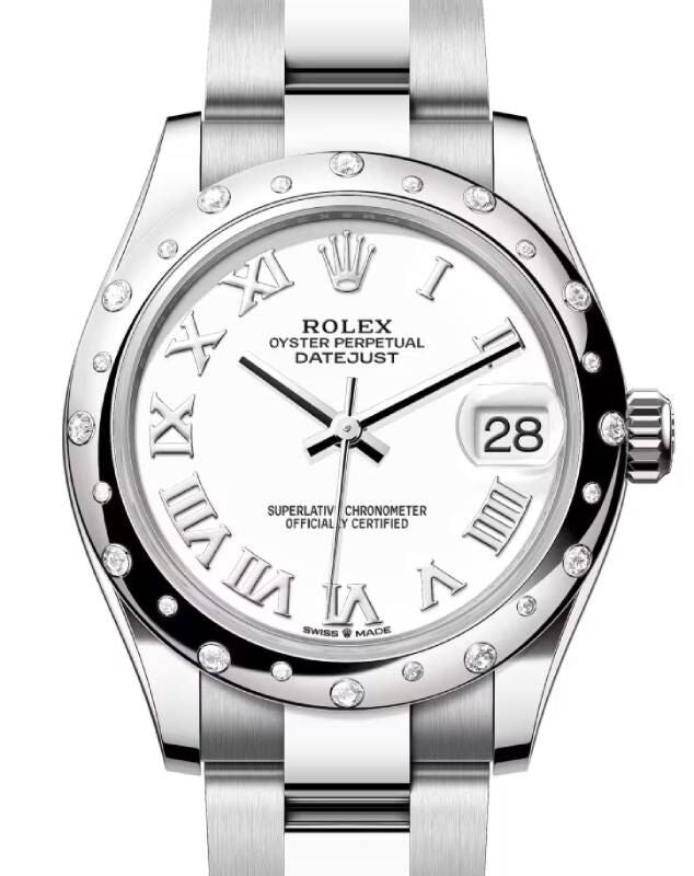 Rolex Datejust 31 31 mm 278344RBRWRO Steel/White Gold/Diamonds White