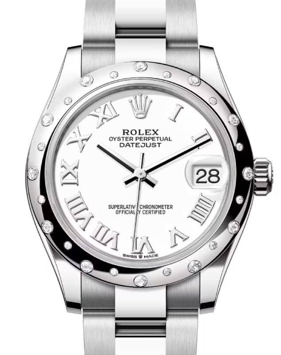 Rolex Datejust 31 31 mm 278344RBRWRO Steel/White Gold/Diamonds White