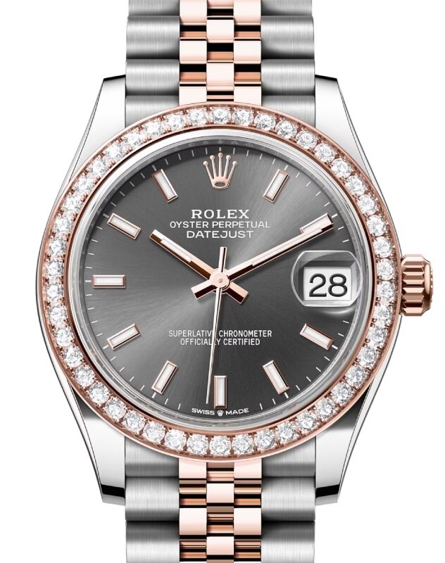 Rolex Lady-Datejust 31 31 mm 278381RBRRSJ Steel/Rose Gold/Diamonds Slate