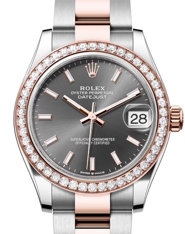 Rolex Lady-Datejust 31 31 mm 278381RBRRSO Steel/Rose Gold/Diamonds Slate