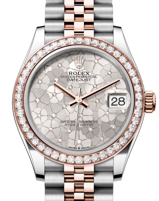 Rolex Lady-Datejust 31 31 mm 278381RBRSFDJ Steel/Rose Gold/Diamonds Silver