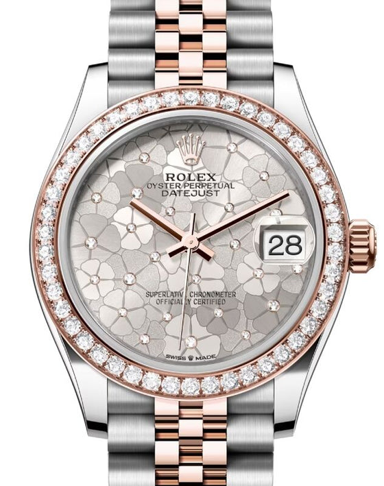 Rolex Lady-Datejust 31 31 mm 278381RBRSFDJ Steel/Rose Gold/Diamonds Silver