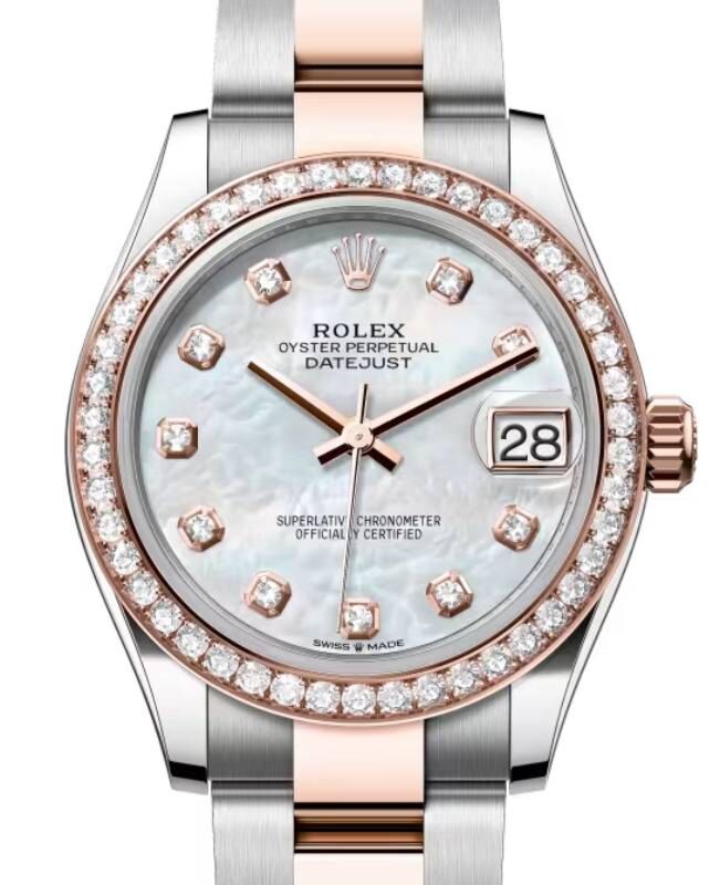 Rolex Lady-Datejust 31 31 mm 278381RBRWMDO Steel/Rose Gold/Diamonds White Mother of Pearl