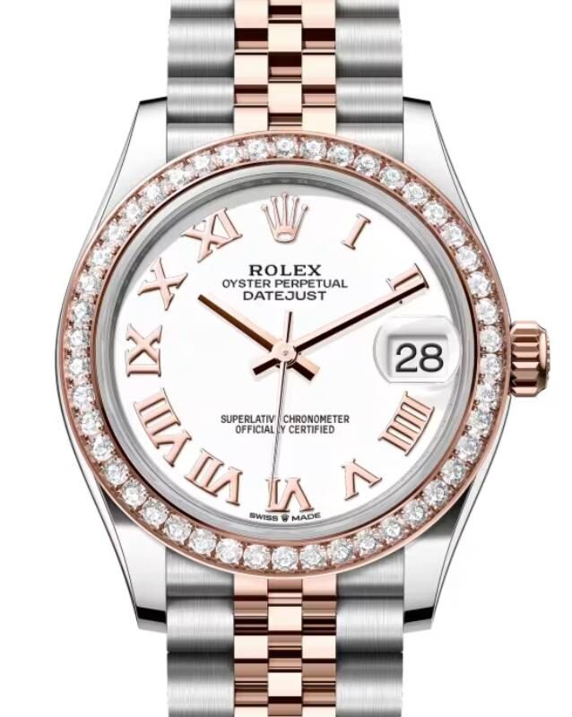 Rolex Lady-Datejust 31 31 mm 278381RBRWRJ Steel/Rose Gold/Diamonds White