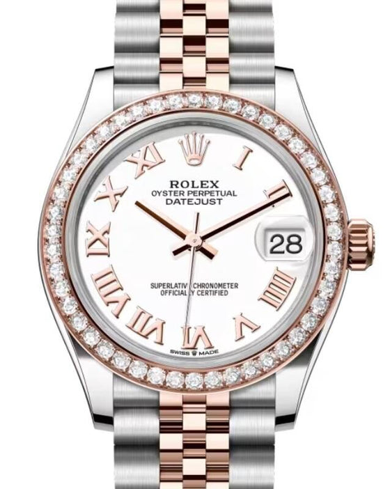 Rolex Lady-Datejust 31 31 mm 278381RBRWRJ Steel/Rose Gold/Diamonds White