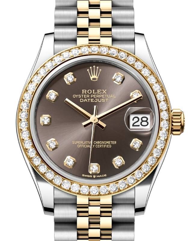 Rolex Lady-Datejust 31 31 mm 278383RBRDGDJ Steel/Yellow Gold/Diamonds Grey
