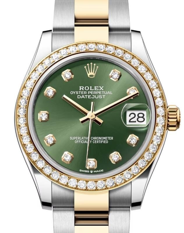 Rolex Lady-Datejust 31 31 mm 278383RBROGDO Steel/Yellow Gold/Diamonds Green
