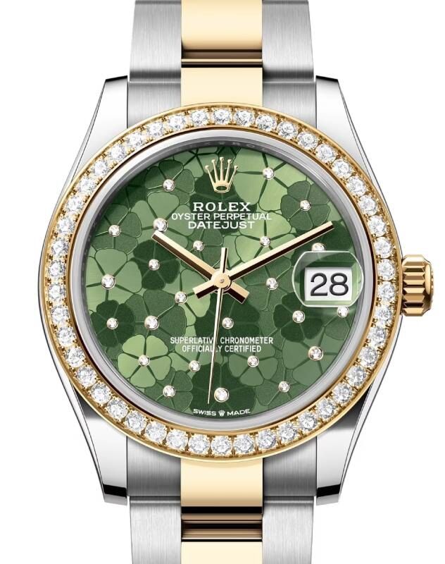 Rolex Lady-Datejust 31 31 mm 278383RBROGFMDO Steel/Yellow Gold/Diamonds Green