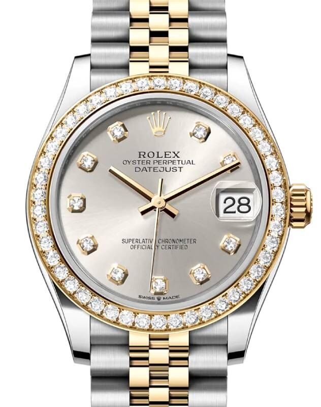 Rolex Lady-Datejust 31 31 mm 278383RBRSDJ Steel/Yellow Gold/Diamonds Silver