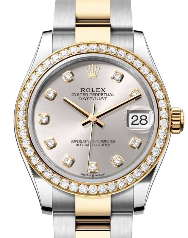 Rolex Lady-Datejust 31 31 mm 278383RBRSDO Steel/Yellow Gold/Diamonds Silver