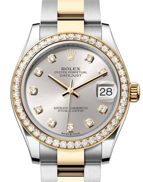 Rolex Lady-Datejust 31 31 mm 278383RBRSDO Steel/Yellow Gold/Diamonds Silver