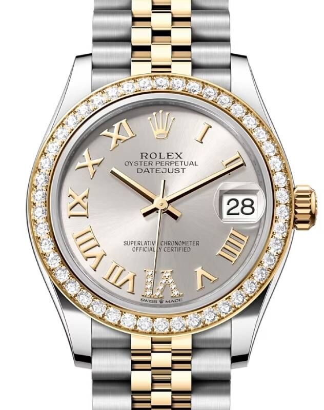 Rolex Lady-Datejust 31 31 mm 278383RBRSRDVIJ Steel/Yellow Gold/Diamonds Silver