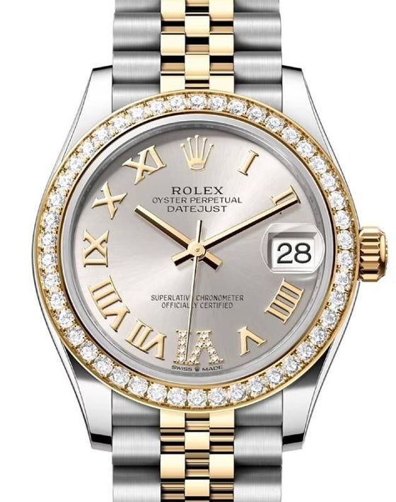 Rolex Lady-Datejust 31 31 mm 278383RBRSRDVIJ Steel/Yellow Gold/Diamonds Silver