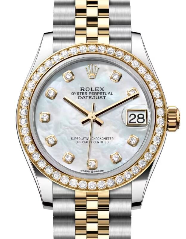 Rolex Lady-Datejust 31 31 mm 278383RBRWMDJ Steel/Yellow Gold/Diamonds White Mother of Pearl