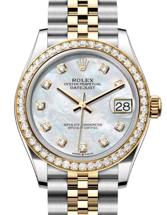 Rolex Lady-Datejust 31 31 mm 278383RBRWMDJ Steel/Yellow Gold/Diamonds White Mother of Pearl