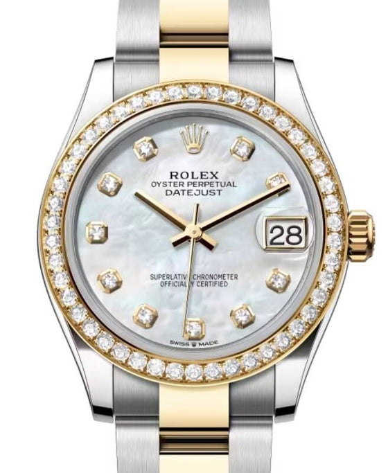 Rolex Lady-Datejust 31 31 mm 278383RBRWMDO Steel/Yellow Gold/Diamonds White Mother of Pearl