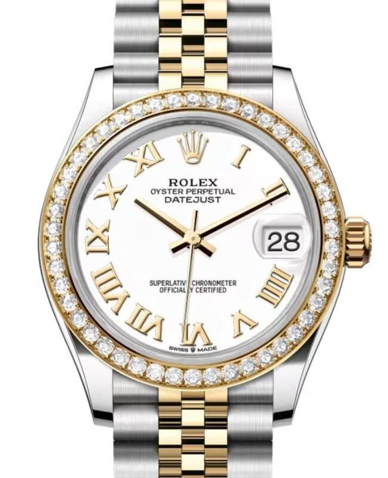 Rolex Lady-Datejust 31 31 mm 278383RBRWRJ Steel/Yellow Gold/Diamonds White